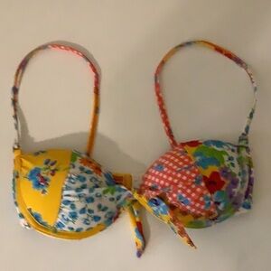 Recco Size Small Floral Brazilian Bikini Top. New Without Tags.